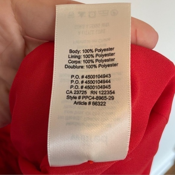 Aritzia Wilfred Effet Mini Dress Red Goji Berry Size XS - Picture 7 of 8